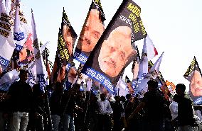 Indian National Congress (INC) Workers During A Protest Against The Indian Industrialist Gautam Adani And Prime Minister Narendr