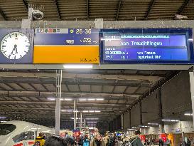 Train Traffic At Munich Central Station Temporarily Suspended