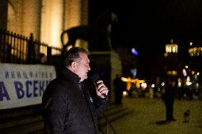 Protest In Sofia, Bulgaria.