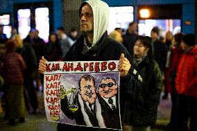 Protest In Sofia, Bulgaria.