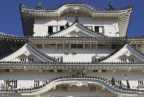 Year-end cleaning at Himeji Castle