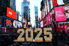 New Year’s Eve 2025 Numerals Arrive In Times Square - NYC