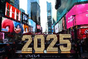 New Year’s Eve 2025 Numerals Arrive In Times Square - NYC