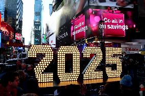 New Year’s Eve 2025 Numerals Arrive In Times Square - NYC