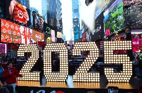 New Year’s Eve 2025 Numerals Arrive In Times Square - NYC