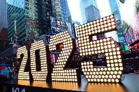 New Year’s Eve 2025 Numerals Arrive In Times Square - NYC