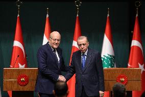 Lebanese PM Najib Mikati Visits Ankara