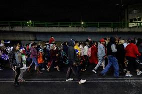 Residents Of The Town Of Culhuacán In Mexico City Participate In A Large Posada On Christmas Eve