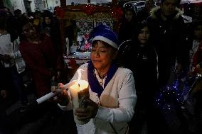 Residents Of The Town Of Culhuacán In Mexico City Participate In A Large Posada On Christmas Eve