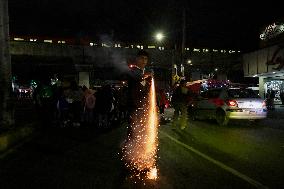 Residents Of The Town Of Culhuacán In Mexico City Participate In A Large Posada On Christmas Eve