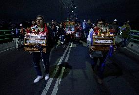 Residents Of The Town Of Culhuacán In Mexico City Participate In A Large Posada On Christmas Eve