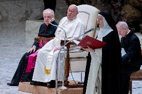 Pope Francis Attends His Wednesday General Audience In Vatican City