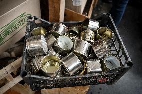 Volunteers make trench candles for soldiers in Zaporizhzhia