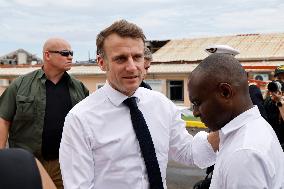 Macron Arrives In Mayotte