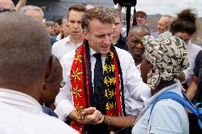 Macron Arrives In Mayotte