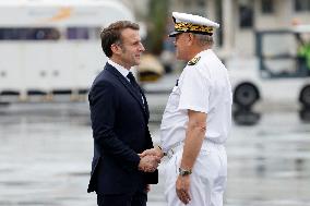 Macron Arrives In Mayotte