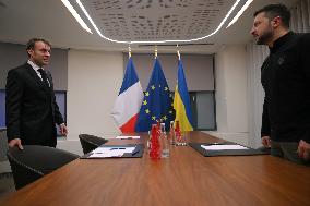 Zelensky And Macron Meet - Brussels