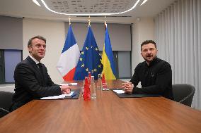 Zelensky And Macron Meet - Brussels