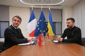 Zelensky And Macron Meet - Brussels