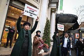 PETA Anti-Fur Protest - Paris