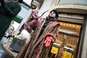 PETA Anti-Fur Protest - Paris