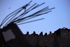 Aftermath of Israeli Airstrike in Gaza, Palestine