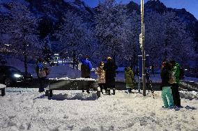 Snowfall In Bavaria