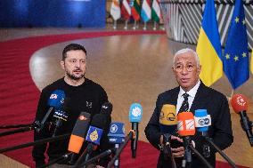 Belgique, Bruxelles : Volodymyr Zelensky et Antonio Luis Santos da Costa (19/12/2024)