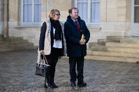 Meeting with Prime Minister, Senate President and party leaders at Matignon - Paris