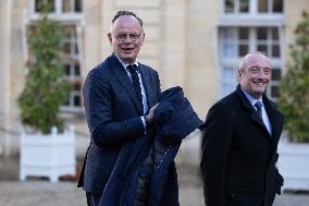 Meeting with Prime Minister, Senate President and party leaders at Matignon - Paris