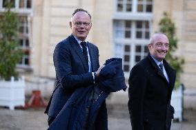 Meeting with Prime Minister, Senate President and party leaders at Matignon - Paris