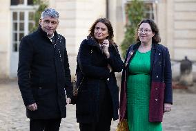 Meeting with Prime Minister, Senate President and party leaders at Matignon - Paris