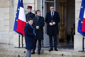 Meeting with Prime Minister, Senate President and party leaders at Matignon - Paris