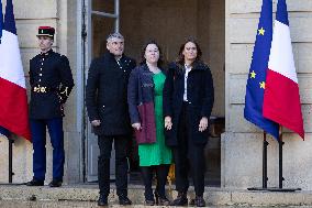 Meeting with Prime Minister, Senate President and party leaders at Matignon - Paris