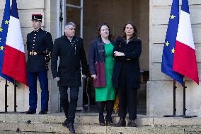 Meeting with Prime Minister, Senate President and party leaders at Matignon - Paris