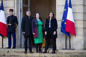 Meeting with Prime Minister, Senate President and party leaders at Matignon - Paris