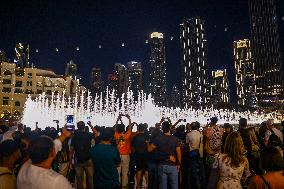 Burj Khalifa And Dubai Fountain