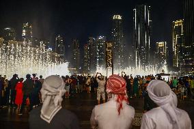 Burj Khalifa And Dubai Fountain