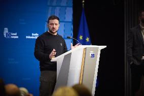 Zelensky Attends EU Council Meeting - Brussels