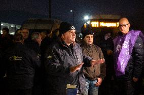 Protest Of Bus Drivers In Sofia.