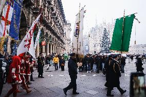 The Procession For The Commemoration Of The Victims Of The Massacre Of Piazza Fontana In Milan