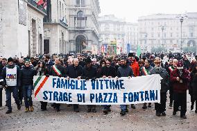 The Procession For The Commemoration Of The Victims Of The Massacre Of Piazza Fontana In Milan