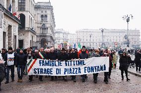 The Procession For The Commemoration Of The Victims Of The Massacre Of Piazza Fontana In Milan