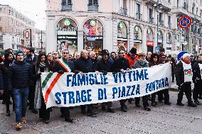 The Procession For The Commemoration Of The Victims Of The Massacre Of Piazza Fontana In Milan