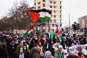 The 62nd Saturday Of The Demonstration In Support Of Palestine At The Corvetto District In Milan