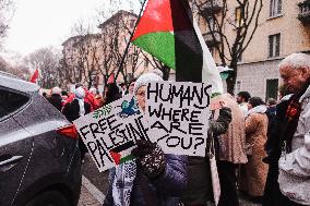 The 62nd Saturday Of The Demonstration In Support Of Palestine At The Corvetto District In Milan