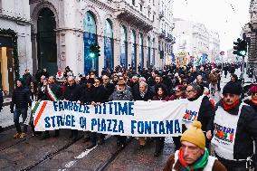 The Procession For The Commemoration Of The Victims Of The Massacre Of Piazza Fontana In Milan