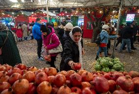 Daily Life And Yalda Night Eve In Tehran