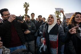 Demonstrators Asking for a Secular State - Damascus