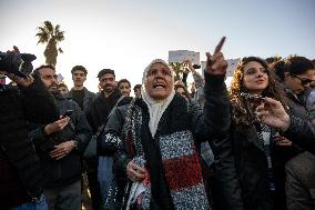 Demonstrators Asking for a Secular State - Damascus